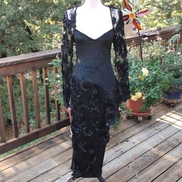 Yvan & Marzia Dresses & Skirts - Yvan & Marzia Velvet Evening Dress Baddie Whimsigoth